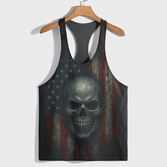 Skull 3D Racerback Tank Top- TT02645