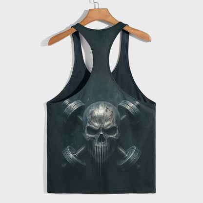 Skull 3D Racerback Tank Top- TT02689