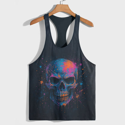 Skull 3D Racerback Tank Top- TT02690