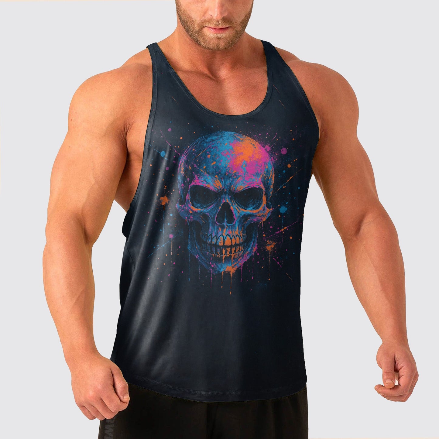 Skull Power Training Tank Top for Men- TT02695