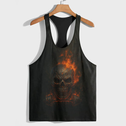 Skull 3D Racerback Tank Top- TT02757