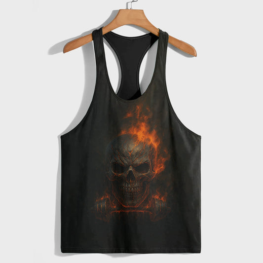 Skull 3D Racerback Tank Top- TT02757