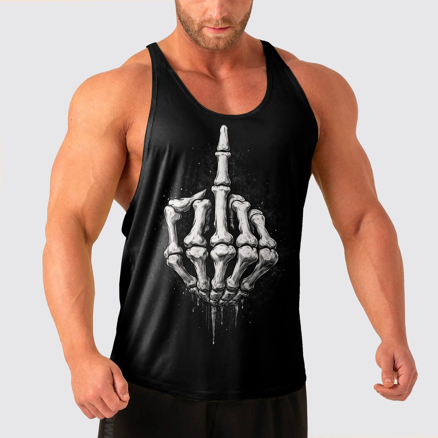 Skull Power Training Tank Top for Men- TT02911