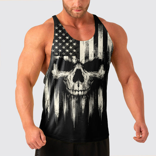 Skull Power Training Tank Top for Men- TT02912