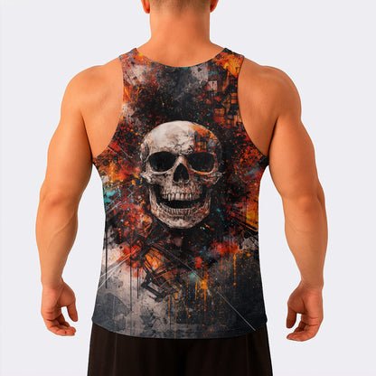 Skull Power Training Tank Top for Men- TT02913