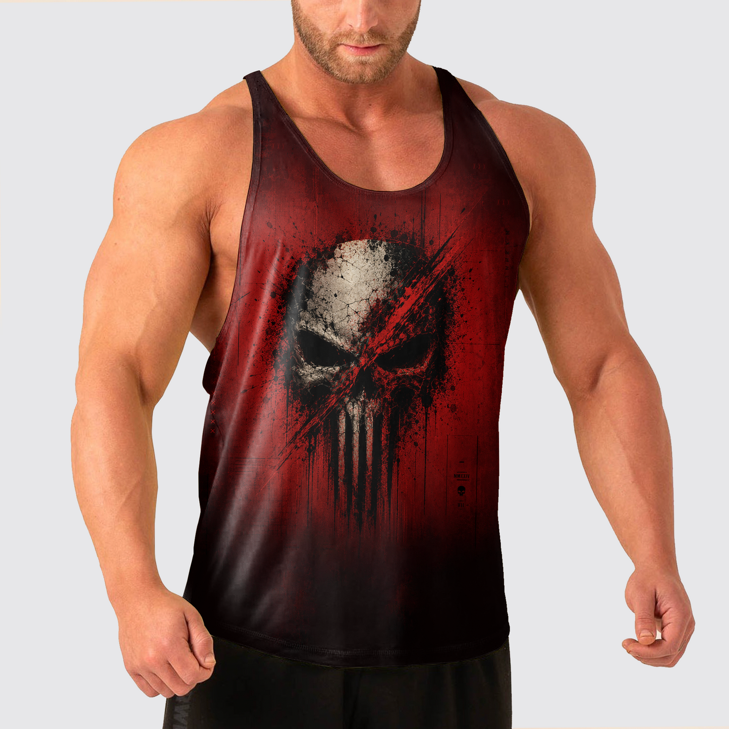 Skull Power Training Tank Top for Men- TT02997