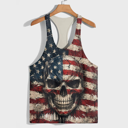 Skull 3D Racerback Tank Top- TT02999