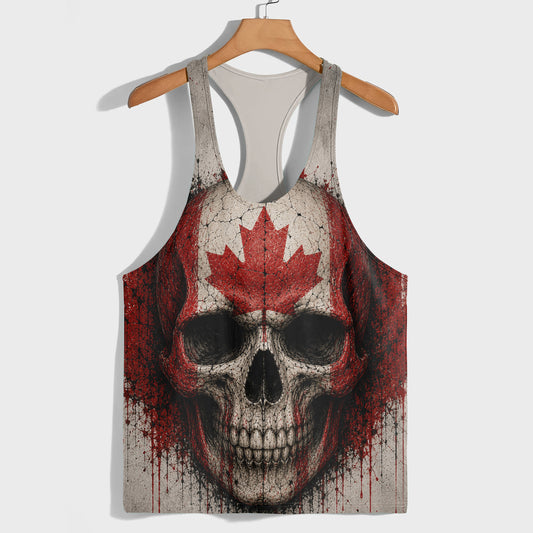 Skull 3D Racerback Tank Top- TT03025