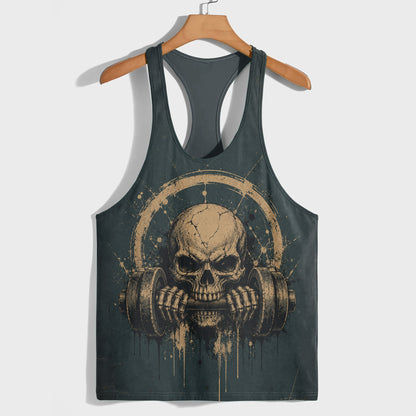 Skull 3D Racerback Tank Top- TT03133