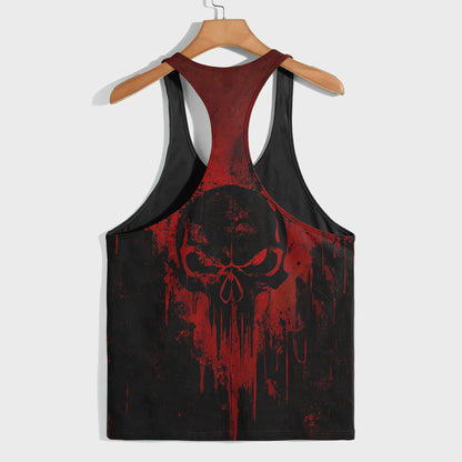Skull 3D Racerback Tank Top- TT03152