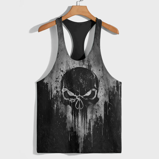 Skull 3D Racerback Tank Top- TT03153
