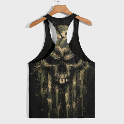 Skull 3D Racerback Tank Top- TT03156