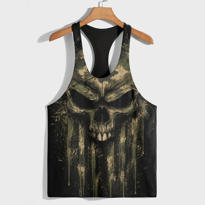 Skull 3D Racerback Tank Top- TT03156
