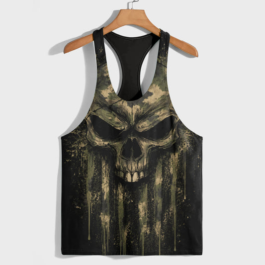 Skull 3D Racerback Tank Top- TT03156
