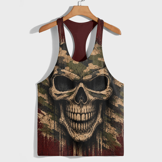 Skull 3D Racerback Tank Top- TT03157