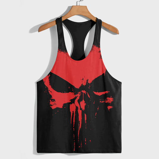 Skull 3D Racerback Tank Top- TT03169