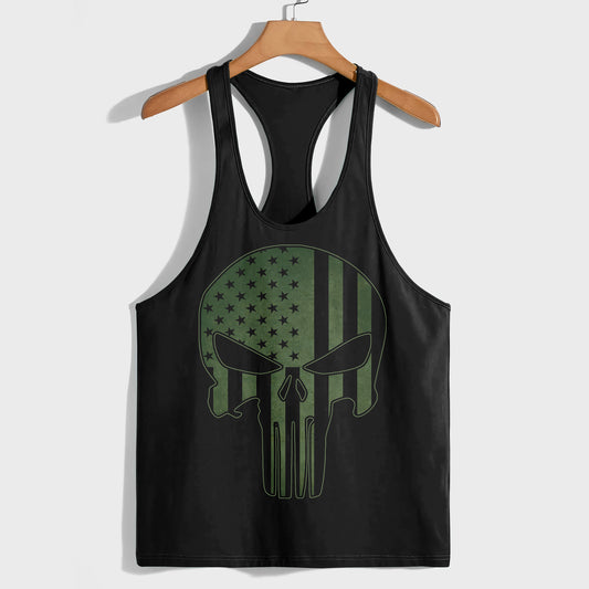 Skull 3D Racerback Tank Top- TT03183