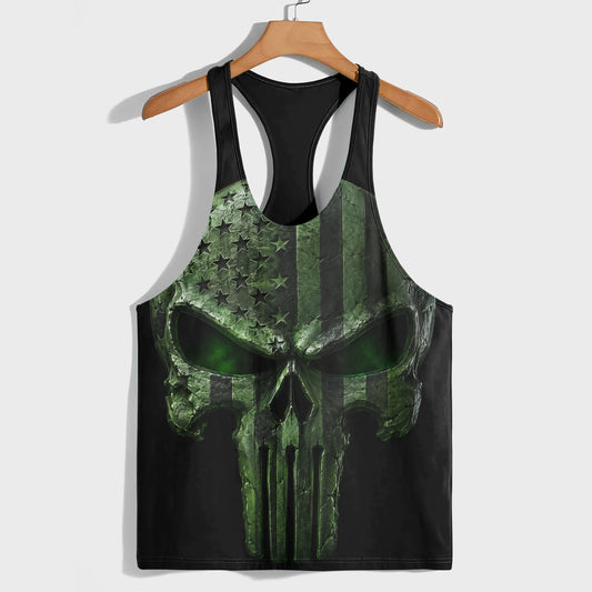 Skull 3D Racerback Tank Top- TT03184