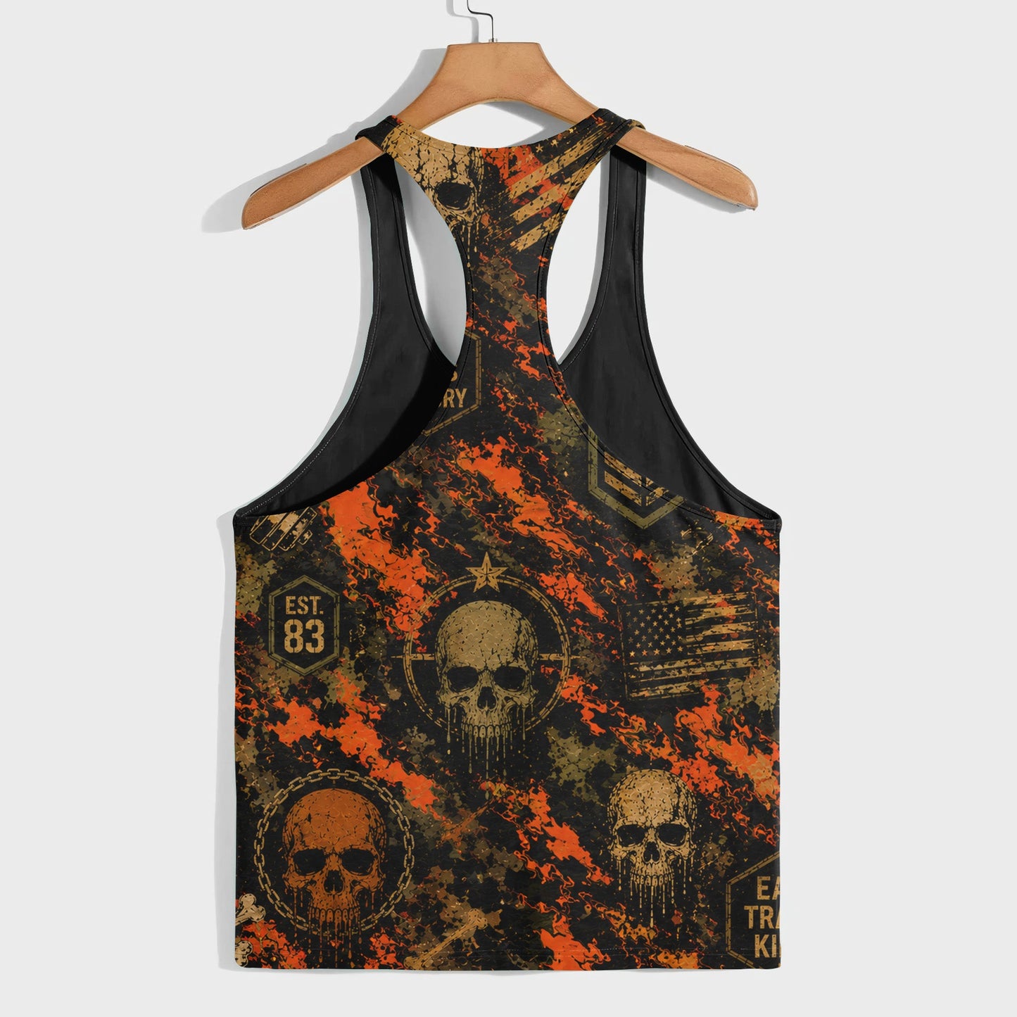 Camo Racerback Tank Top – Tactical Strength for Bodybuilders- TT03206