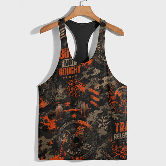 Camo Racerback Tank Top – Tactical Strength for Bodybuilders- TT03211
