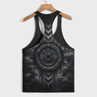 Camo Racerback Tank Top – Tactical Strength for Bodybuilders- TT03233