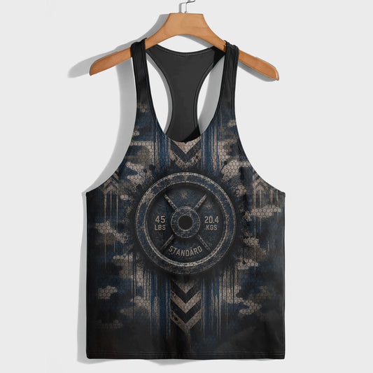 Camo Racerback Tank Top – Tactical Strength for Bodybuilders- TT03233